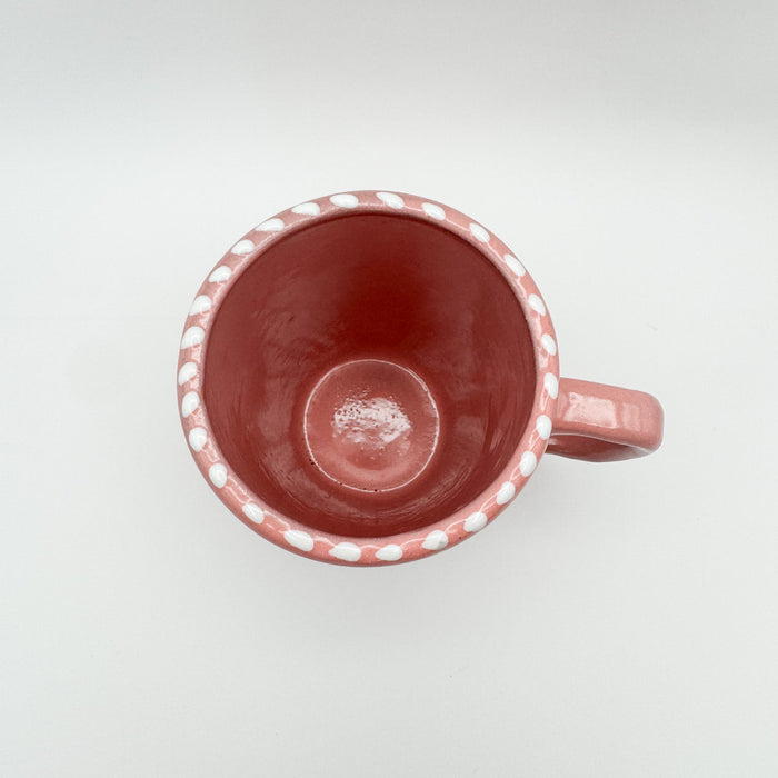 Pink & White Floral Hand-Painted Mug – Mexico
