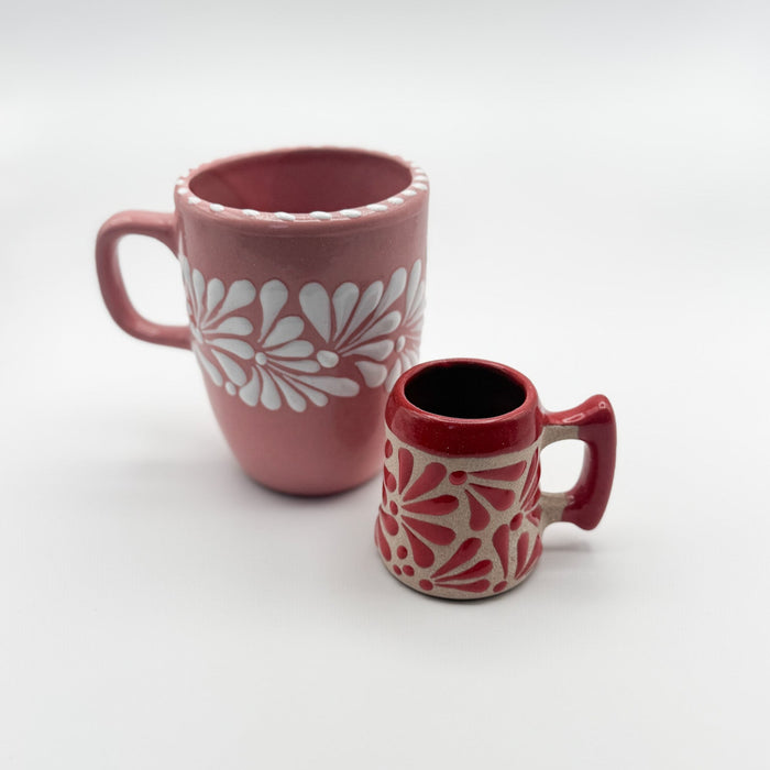 Red Hand-Painted Mini Mug – Mexico